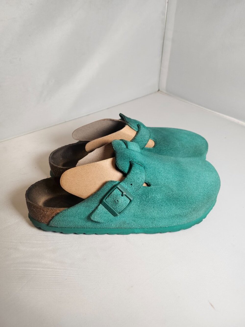 Birkenstock Boston Digital Green Suede Leather 38